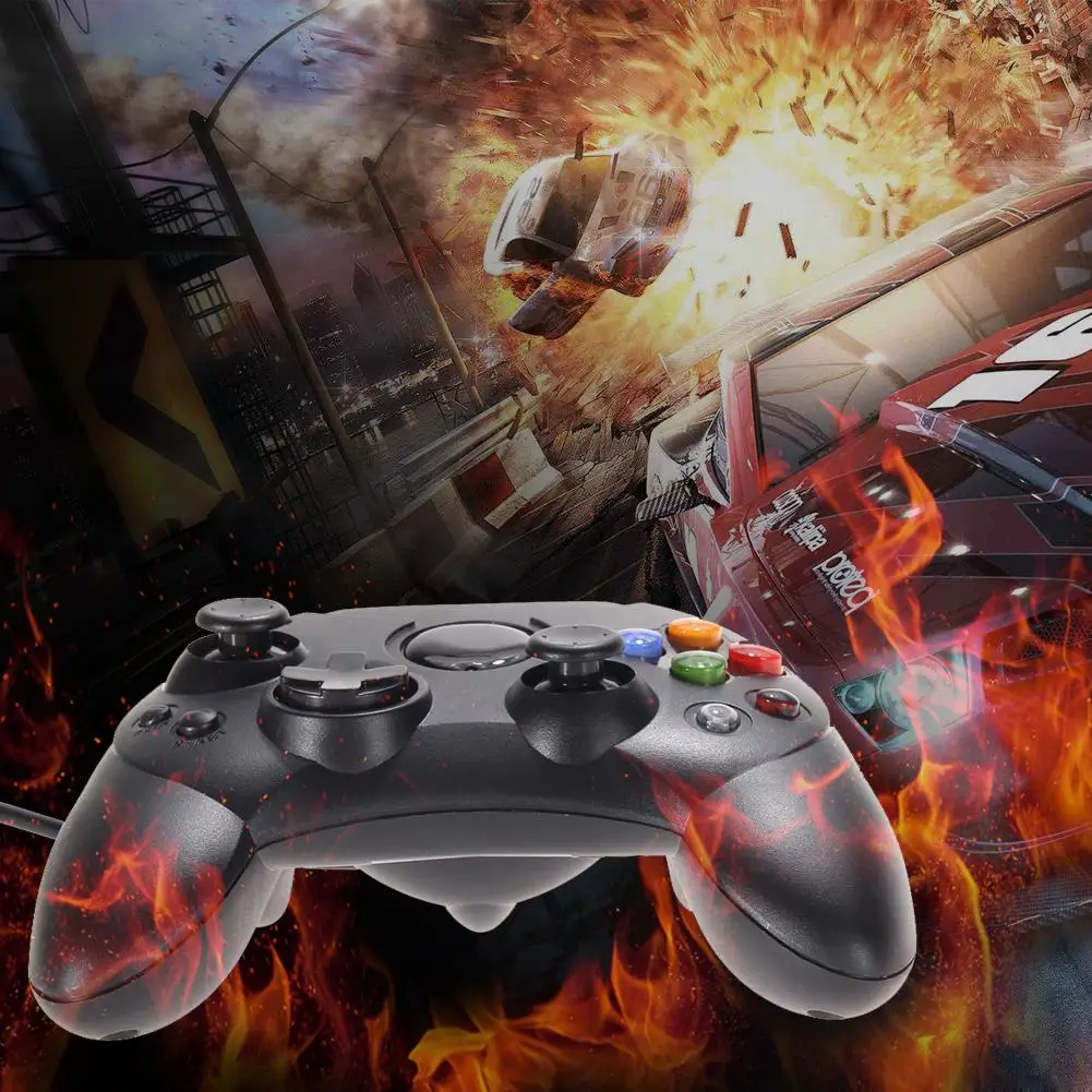 Набор 2 черных проводных контроллера игровой геймпад для Microsoft XBOX триггер типа