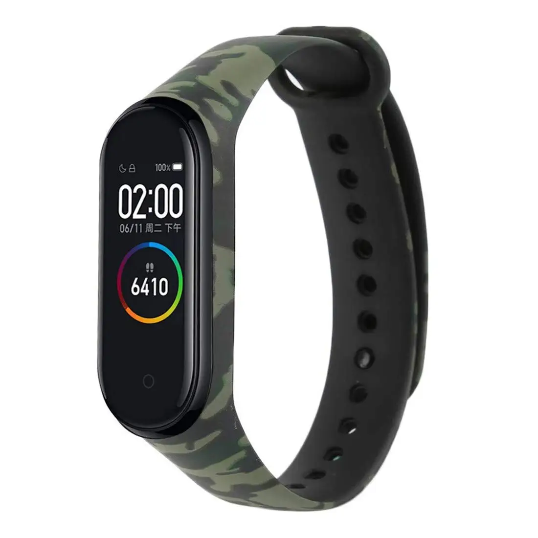 Camouflage green Силиконовый ремешок для mi band 4 с разнообразным цветочным принтом, ремешок для mi band 3, модный спортивный ремешок для xiaomi mi 4 3 - Цвет: Camouflage green