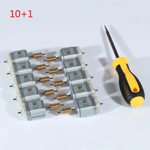 10pcs ESL ELV Lock Motor for Mercedes Benz W204 W207 W212 C Series with 1pc Open Dowel Pin Dedicated Tool Carbon Brush Holder