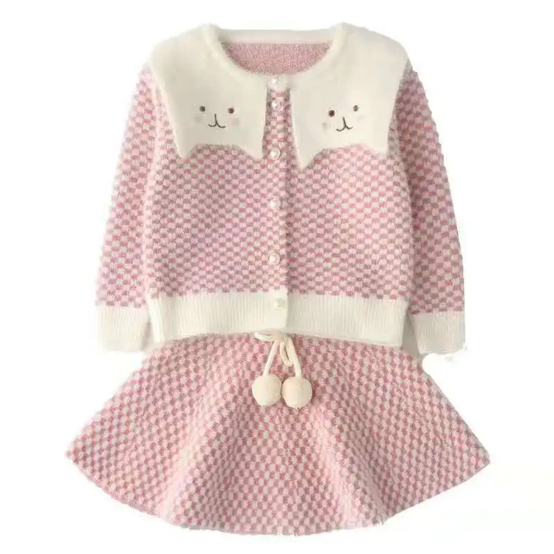 Милый кардиган для маленьких девочек модный свитер в стиле принцессы с котом