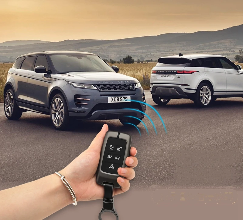 Автомобильный силиконовый металлический чехол для ключей Land Rover Range Discovery 5 Sport Evoque