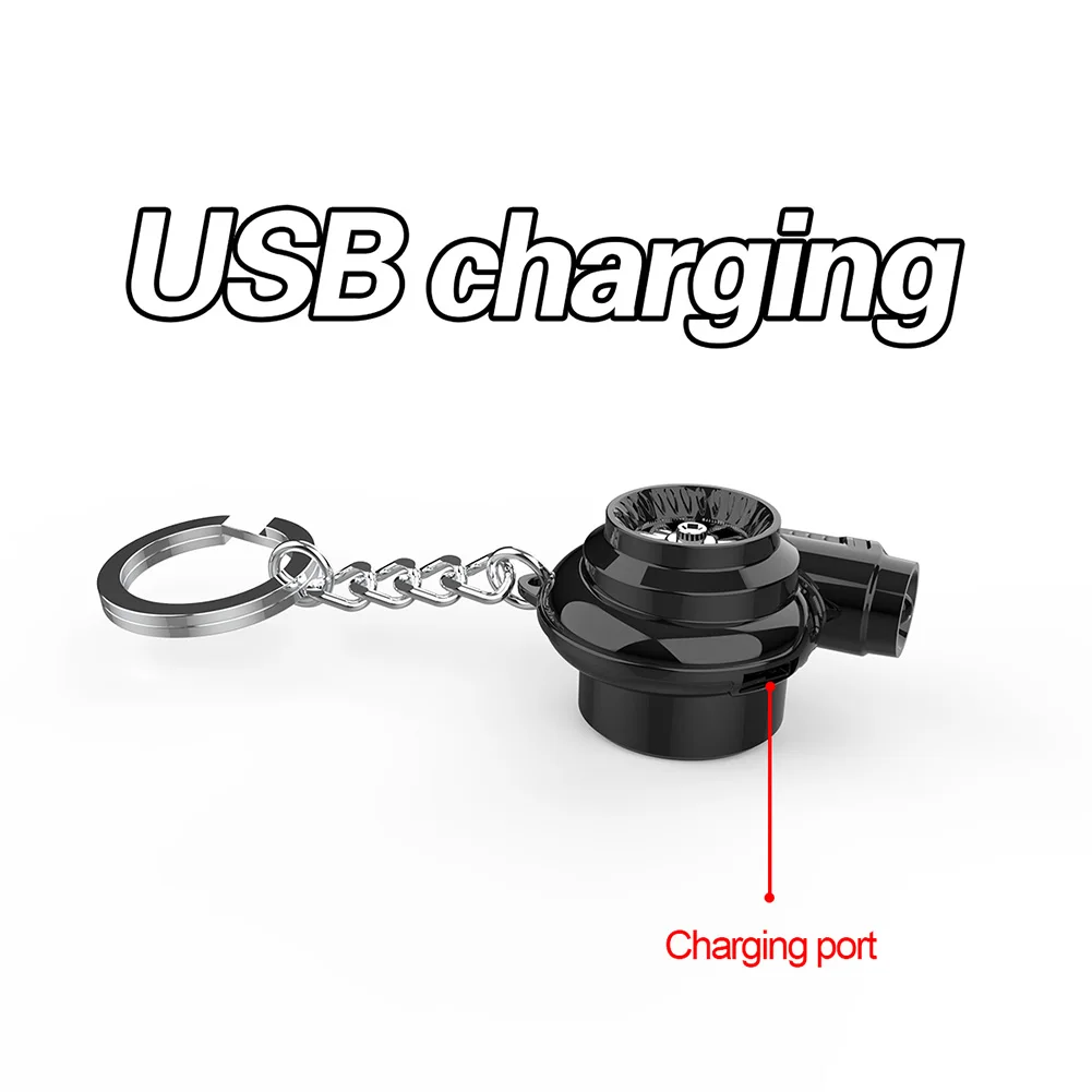 Новинка Мини Турбокомпрессор брелок USB Перезаряжаемый светодиодный фонарик