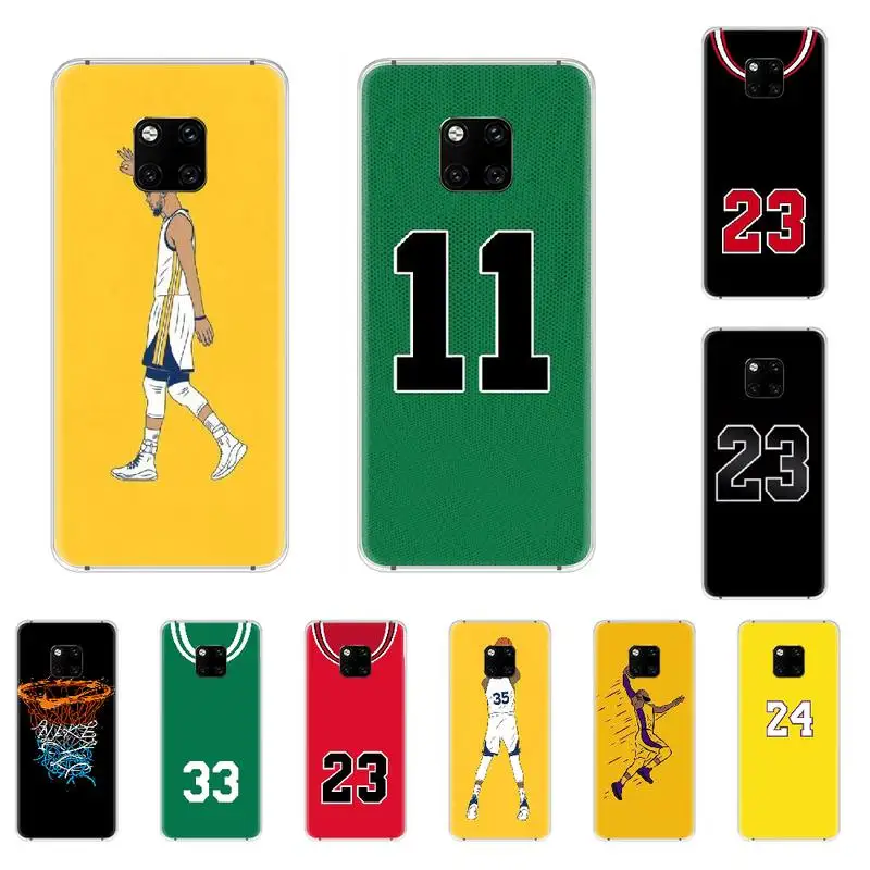 Чехол для телефона Carry Basketball number Kobe чехол Huawei Y6 Y7 Y9 Prime 2018 2019 Mate 8 9 10 20 30 Pro Lite Nova 2
