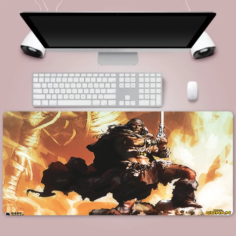 

the Barbarian 90x40cm Mouse Pad Gamer Lock Edge Rubber PadMous Mouse Pad Keyboard Computer Mat for