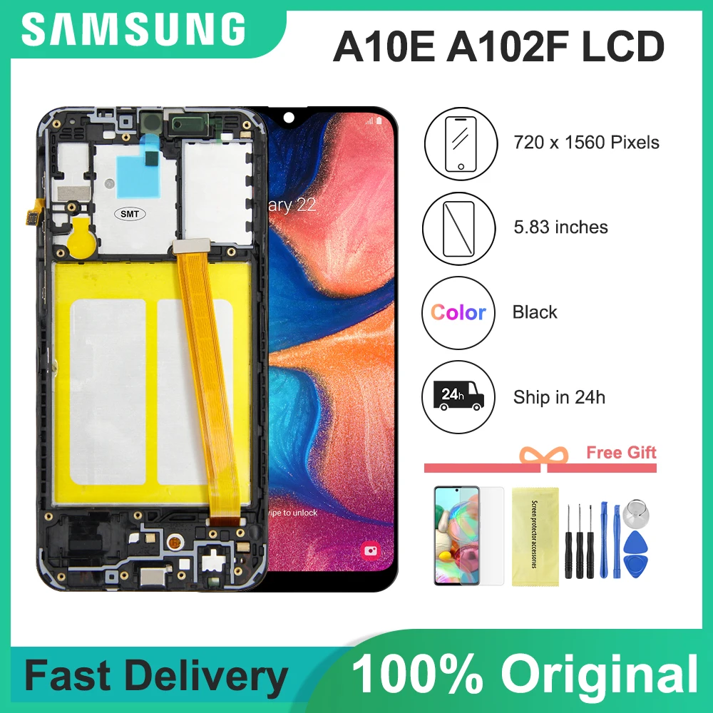 

ЖК-дисплей 5,83 "для Samsung Galaxy A10e A102 A102D A102F A102U A102DS, дисплей с сенсорным экраном для замены A102F/DS, оригинал