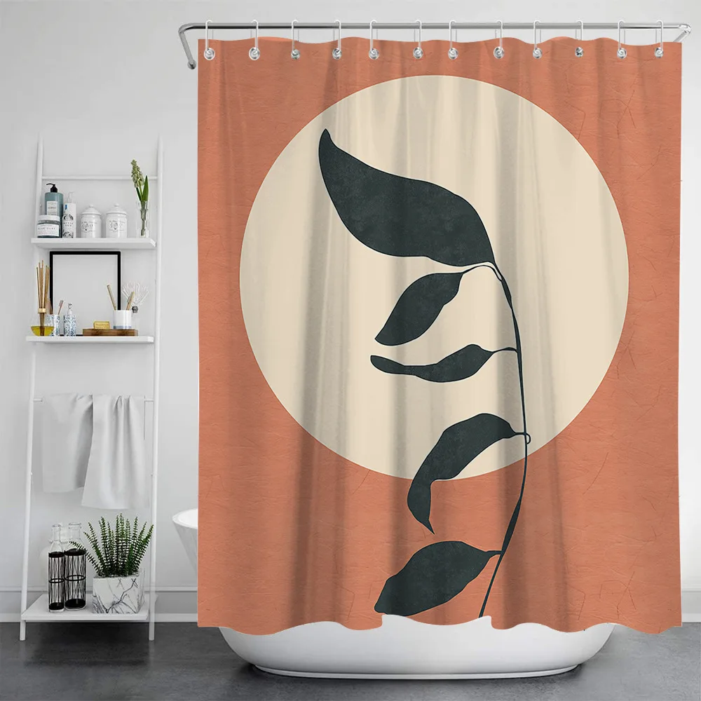 

New Nordic famous painting waterproof and mildew proof shower curtain printing bathroom curtain shower curtain curtains rugrats