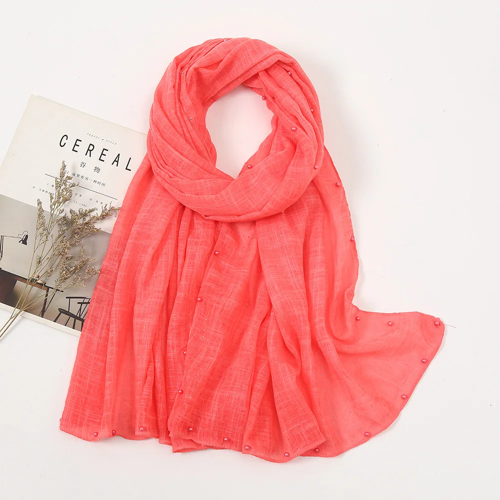 Простые блестящие бусины из люрекса цепочка вискозный шарф женские