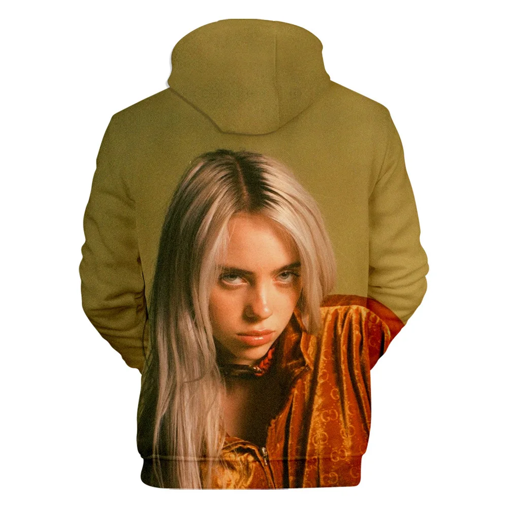 Модный дизайн Billie Eilish 3D толстовки Толстовка для мужчин и женщин Billie Eilish толстовки с капюшоном осенне-зимняя одежда куртки