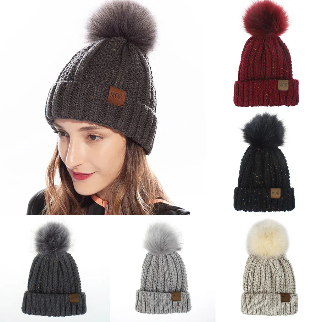 Новые модные женские зимние шапки Повседневные вязаные грубой вязки ручной