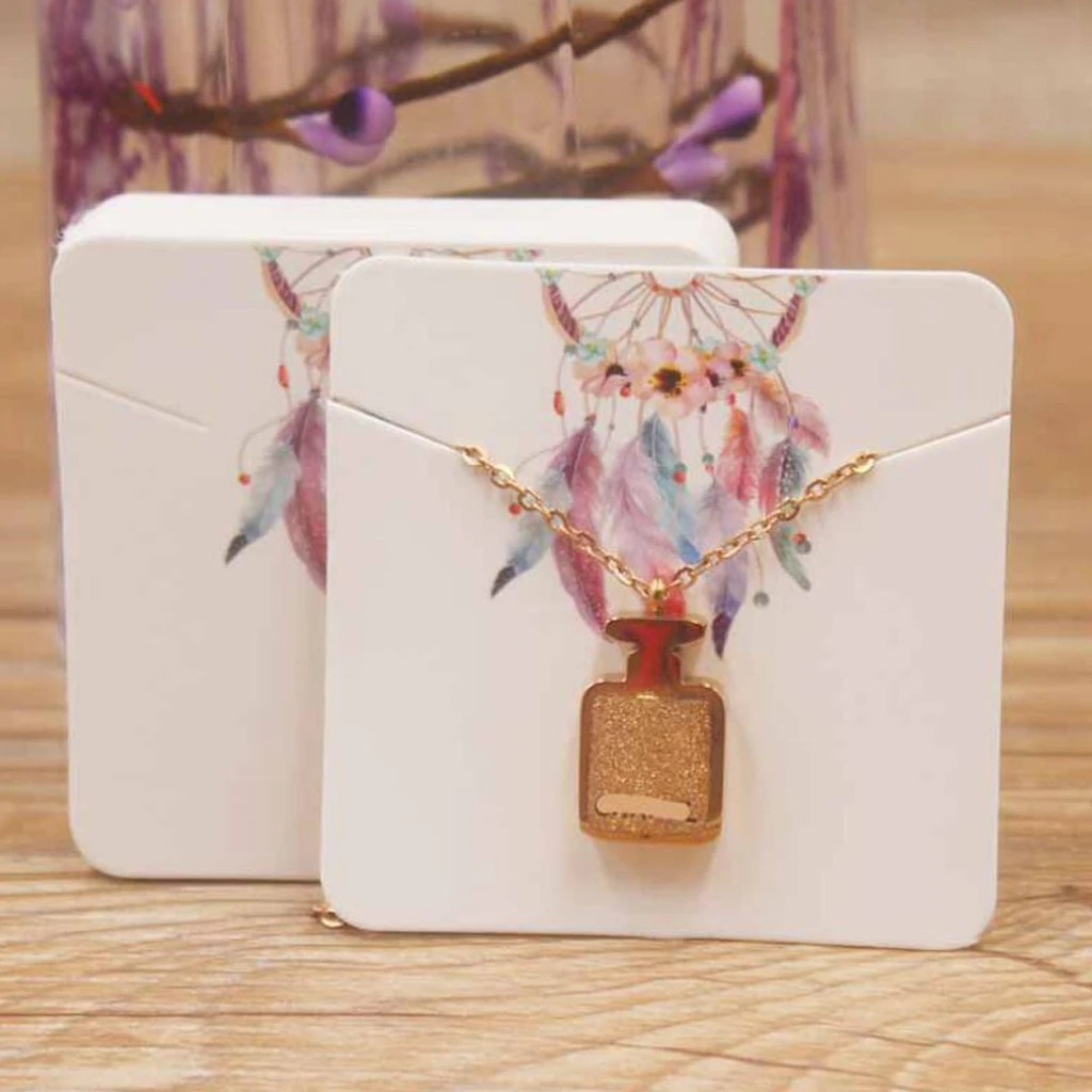 

Изысканное ожерелье дисплей карта 5x5 см площадь ювелирных изделий амулет кулон шоу доска