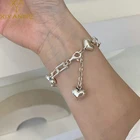Новое поступление серебряного цвета браслет XIYANIKE в виде любовного сердца для подростка Милая U-образная искусственная кожа ювелирные изделия подарок Вечерние