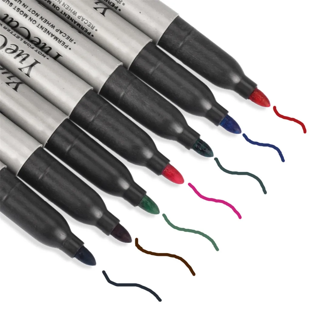 

Professional 12 Colors Makeup Manual Tattoo Pen Transfer Skin Marker Pen
