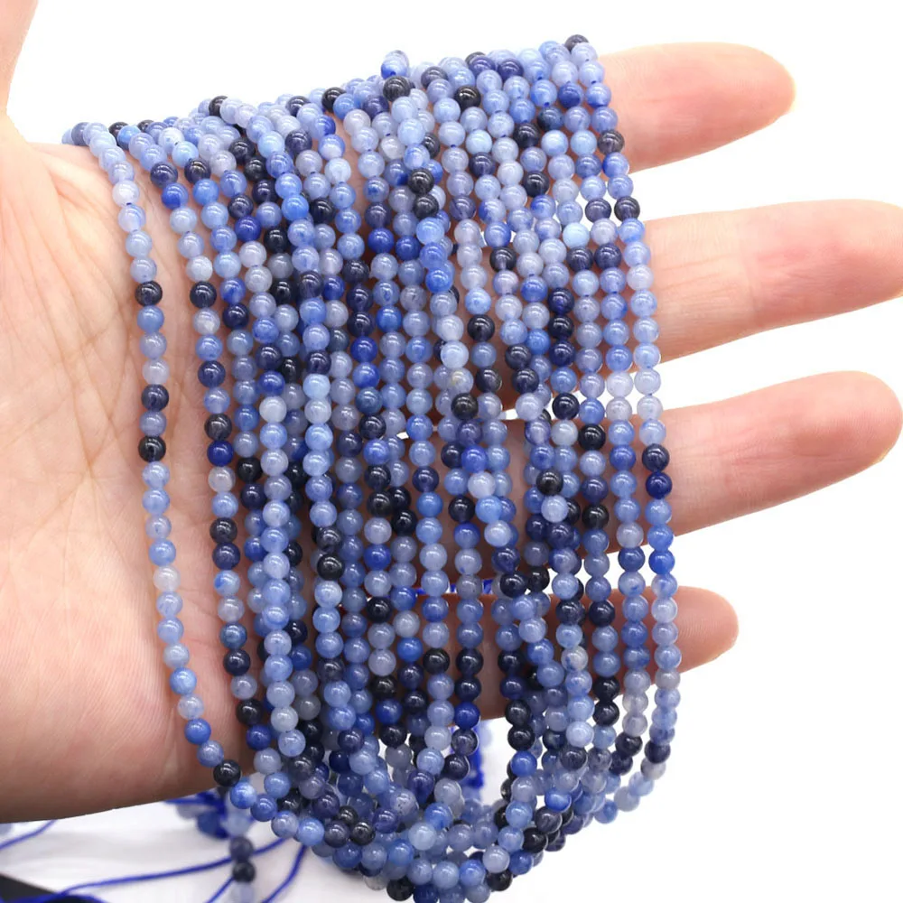 

Natural Stone Bead Blue Aventurine Loose Beads for Jewelry Making DIY Necklace Bracelet Earrings Accessories Size 2mm 3mm 4mm