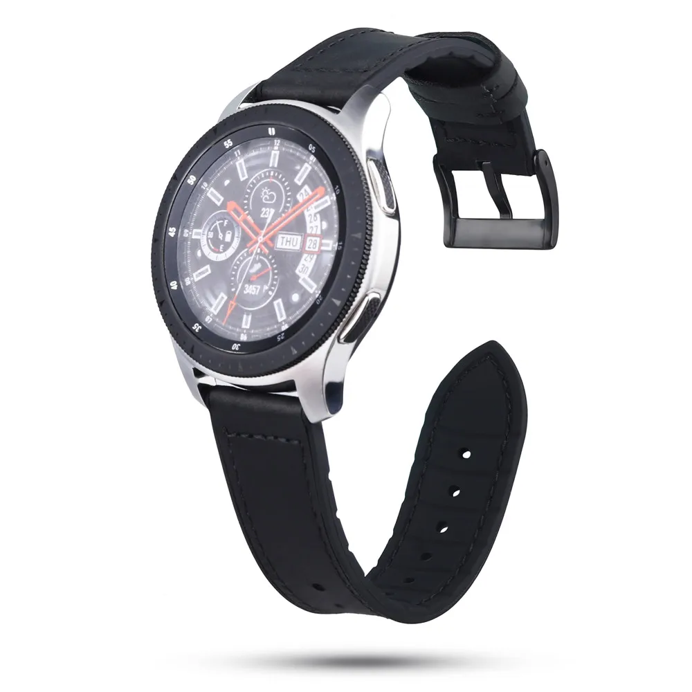 Ремешок силиконовый для наручных часов модный кожаный браслет Samsung Galaxy Watch 46 мм/42