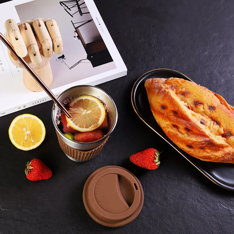 Однослойная чашка для холодных напитков из нержавеющей стали 304 в скандинавском