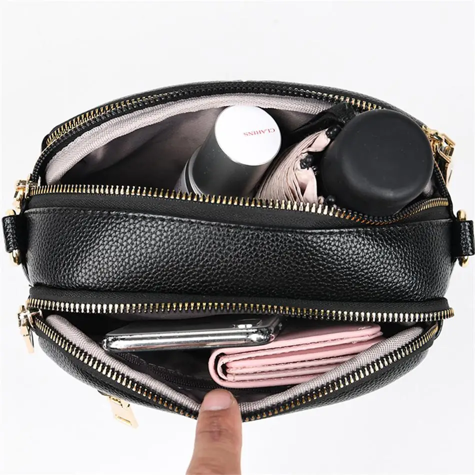 

3 Pockets Bags for Women 2021 New Luxury Handbags High Quality Soft Leather Shoulder Crossbody Bags Casual Female Brand Handbags