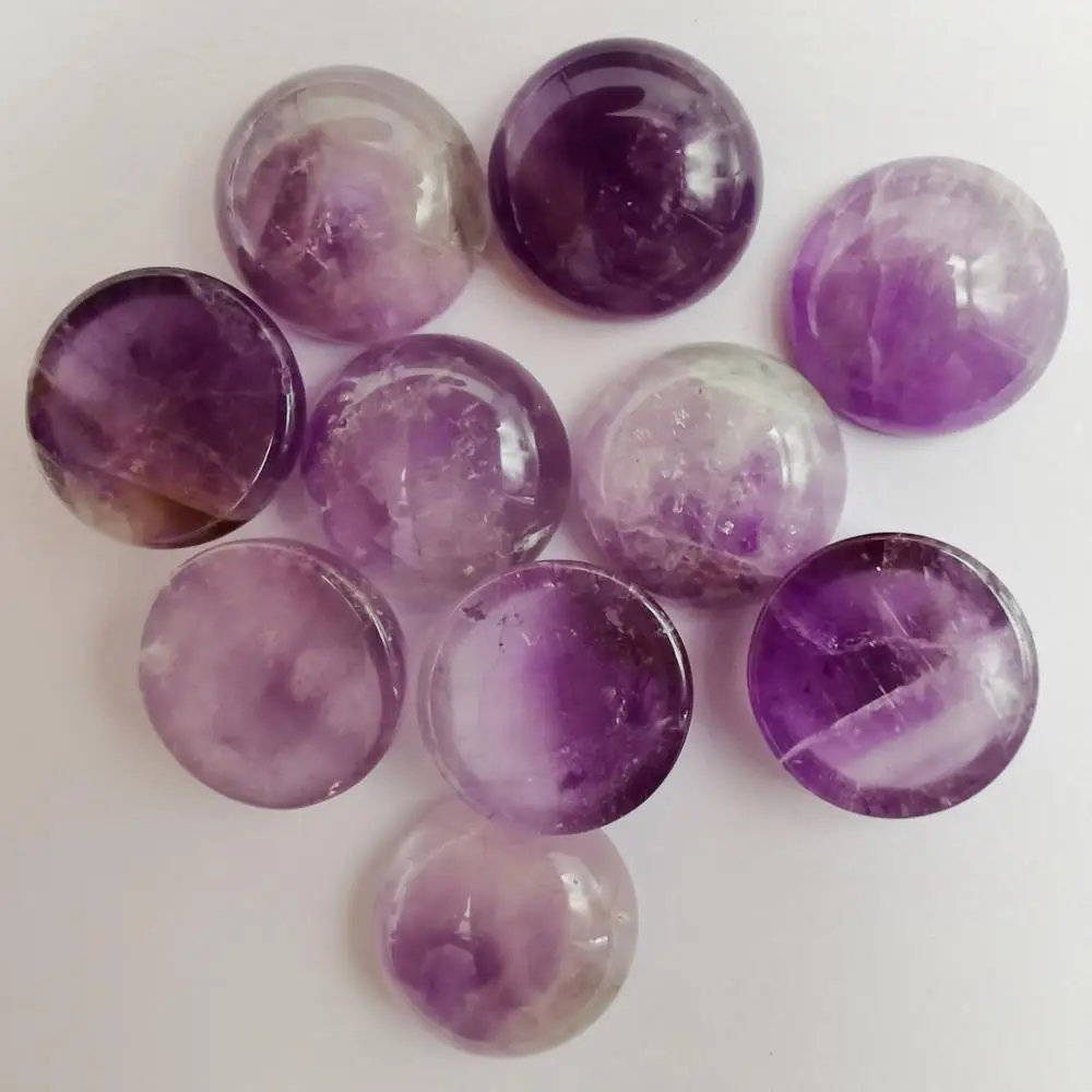 16 мм Фиолетовый Кристалл Камень круглая Кабина Кабошон ювелирные изделия для