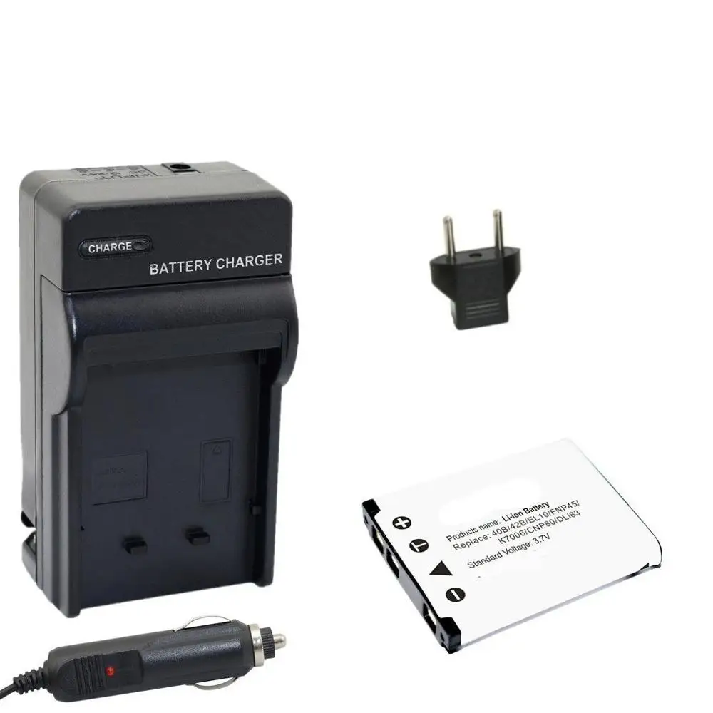 EN EL10 ENEL10 LI40B аккумулятор + зарядное устройство для Nikon COOLPIX S80 S200 S210 S500 S520 S570 S60 S600 S700