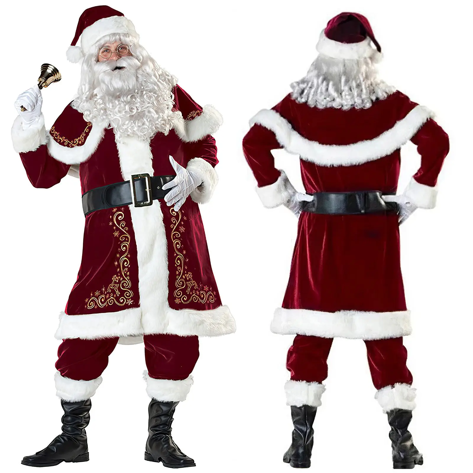 

Adults Christmas Santa Claus Costume Cosplay Santa Claus Clothes Fancy Dress In Christmas Men Costume Suit For Cosplay Party