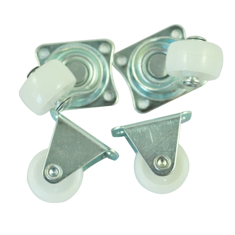 Акция! 4 шт. 1 дюйм пластиковое колесо прямоугольная верхняя пластина