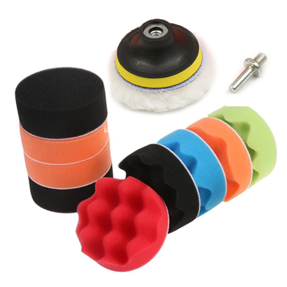 Комплект из 11 предметов 3-дюймовая Губка для полировки автомобиля автомобильная