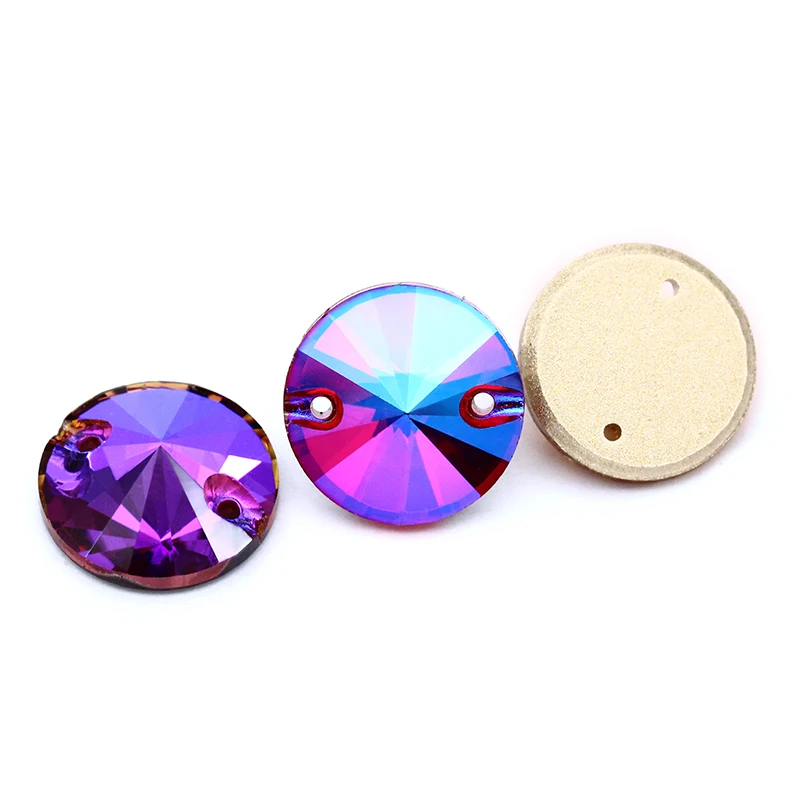 

Rivoli Sewing Rhinestone k9 Sewed Strass Glass Crystal Color Sew on Rhinestones Flatback for Craft Clothes Jewelry accessories