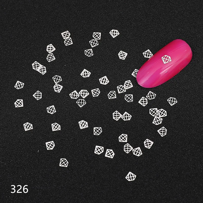 Пустотелые серебристые Розы стикеры 3D на ногти Nail Art из сплава шт./Дизайнерские