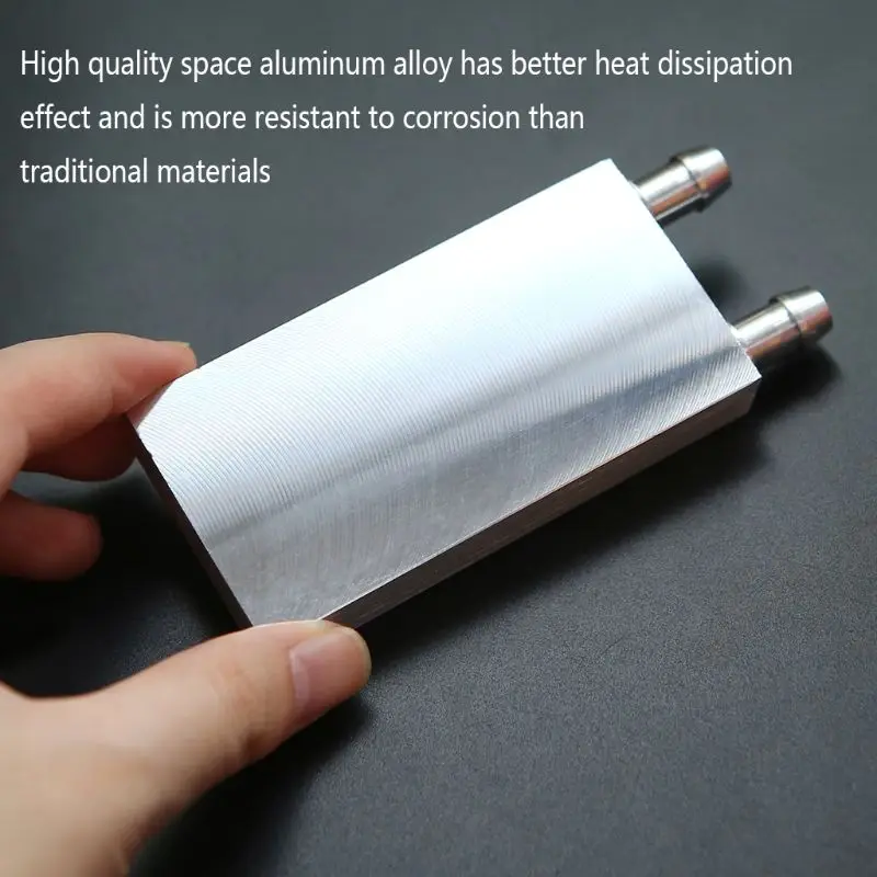 

Silver Aluminum Alloy Water Cooling Block Radiator Heat Sink for PC Computer Laptop CPU Liquid Water Cooler Accessories