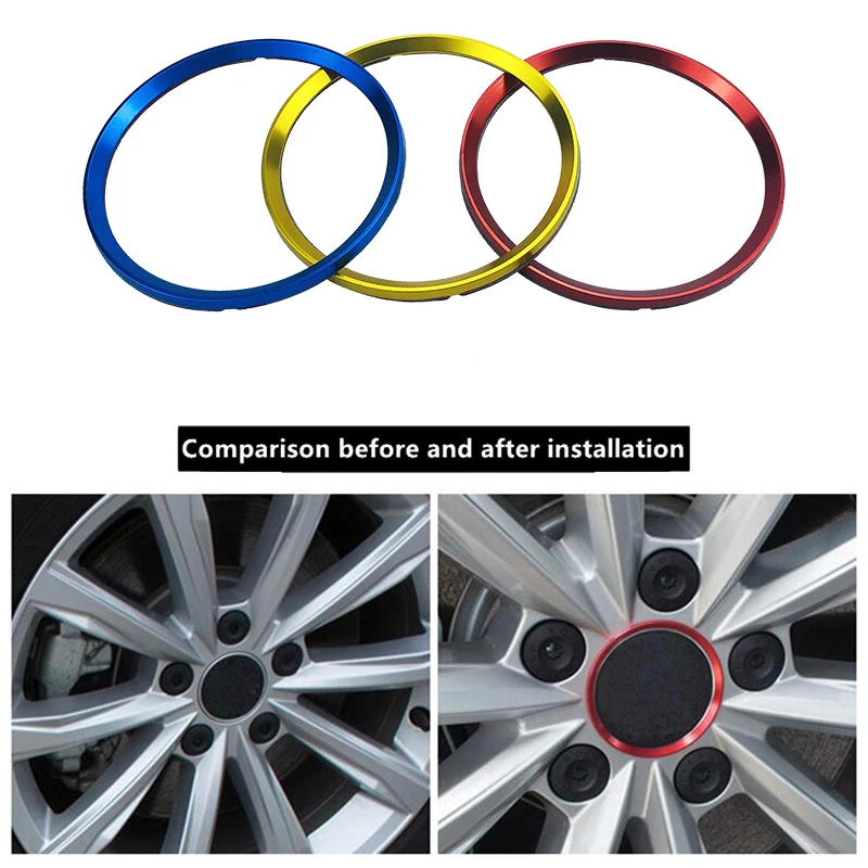 

4 Pcs/Set Car Styling Aluminum Alloy Wheel Hub Cover Decorative Circle Trim For Honda CRV Accord Odeysey Crosstour Accessories