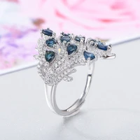 luxury natural sapphire ring for party 12 pieces 3mm4mm chinese sapphire silver ring 925 silver sapphire jewelry