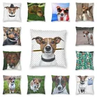 Чехол с рисунком собаки Джека Расселла терьера, двухсторонняя 3D подушка с рисунком животного, чехол для гостиной