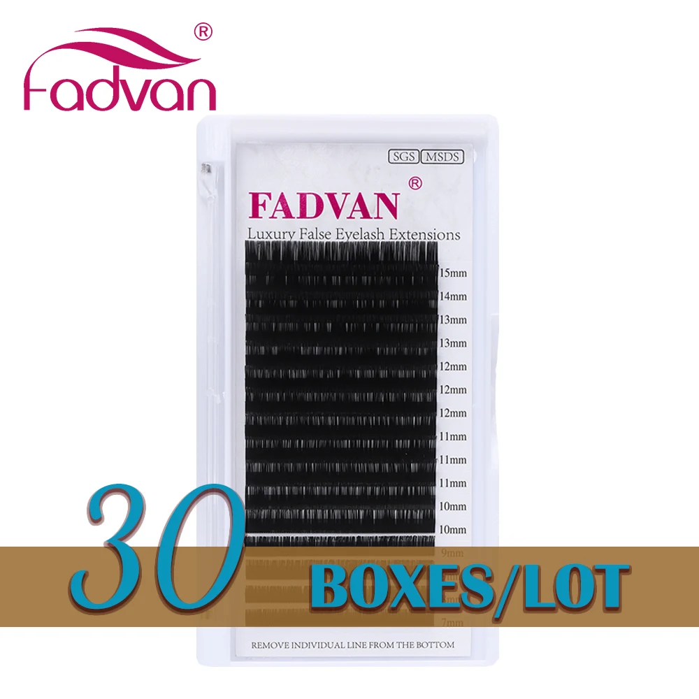 

30 Boxes 16 Lines Fake Eyelash Extension Wholesale Supplier Classic Individual Lashes Tray Faux Mink Eyelashes for Grafting