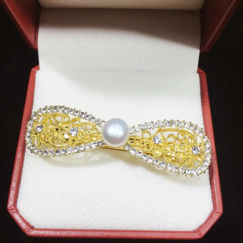 SHDIYAYUN жемчужные бусины заколка для волос женщин пресноводный жемчуг ювелирные