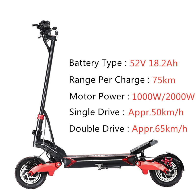 B10 52V 18.2Ah BLADE 10 умный электрический скутер 10 дюймов 52 в 2000 Вт двухмоторный внедорожный скейтборд складной 65 км/ч 120 км Ховерборд - Цвет: B10 52V 18.2Ah