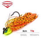 PRO BEROS Spinnerbait 8 см15 г приманка для окуня, рыбы, металлическая приманка с блестками для бороды, рыболовные снасти для ловли щуки приманки, Спиннер для рыбалки, приманка с крючком