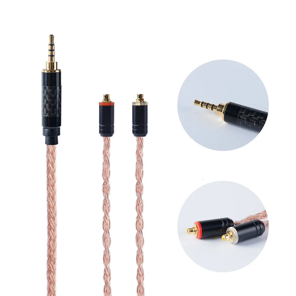 AK Hifihear 16 основной импорт монокристаллической Медь кабель 2,5/3,5/4,4 мм кабель с MMCX/2pin разъем для лампа указателя X6 ZS10 PRO AS16