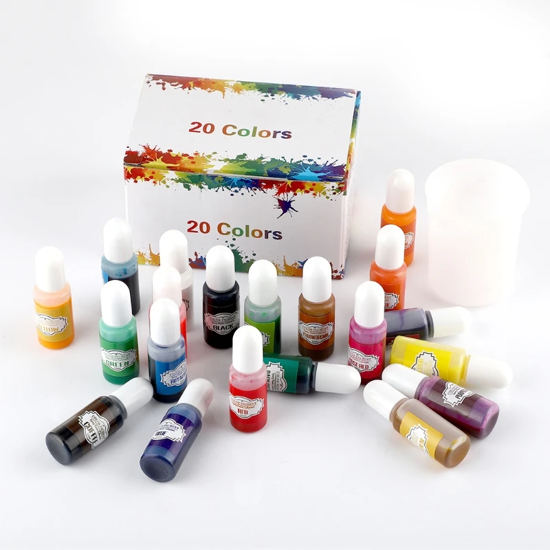 

XXFD 20Colors Epoxy Resin UV Glue Crafts Pigment Bright Color Non Odor Material Decor