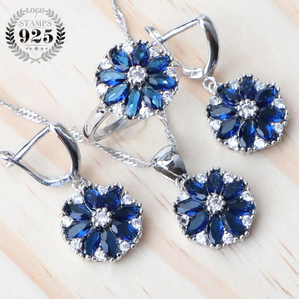 Свадебные Серебряные Ювелирные наборы 925 роскошные свадебные ювелирные изделия