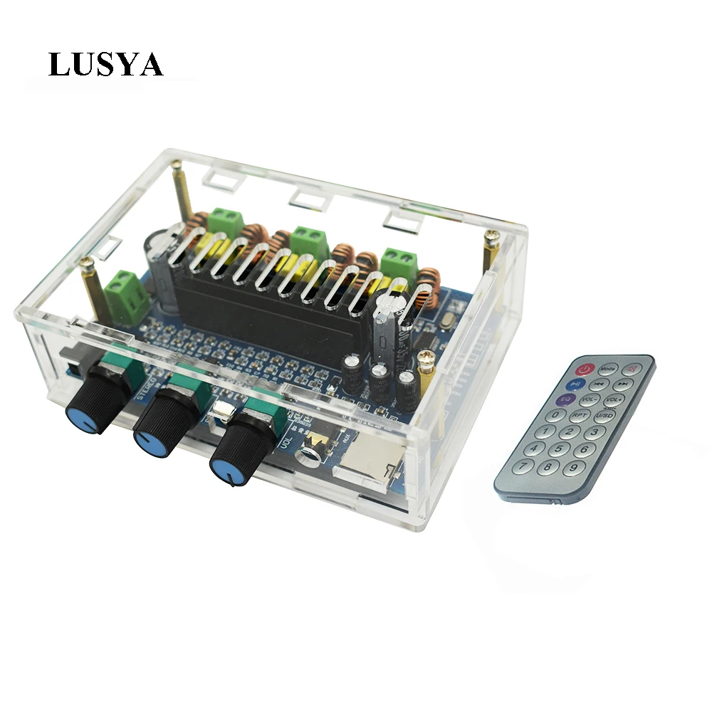 Lusya TPA3116D2 Bluetooth 5 0 усилитель сабвуфера 2 1 звука 100 Вт + 50 * а с дистанционным