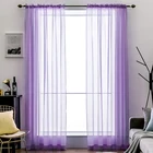 2021 1 шт., однотонные тюлевые занавески для дверей и окон, драпированные панели, прозрачные шарфы, цветные тюлевые занавески для дверей и окон, 5z
