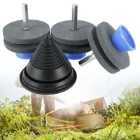 3pcs mower blade sharpeners universal double layer grindstone with blade balancer knife grinder garden tool for any power drill