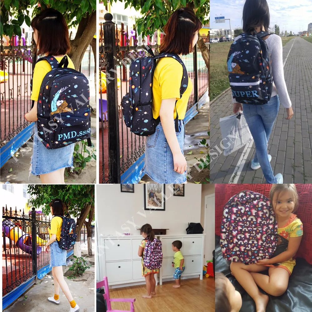 Рюкзак с принтом ведьмы и тыквы на Хэллоуин + сумка для карандашей девочек