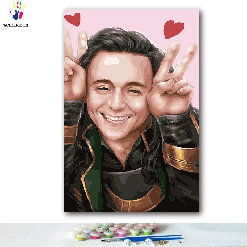DIY colorings pictures painting by numbers with colors Spiderman flash picture Batman drawing paint by numbers framed Super hero - Цвет: 8684