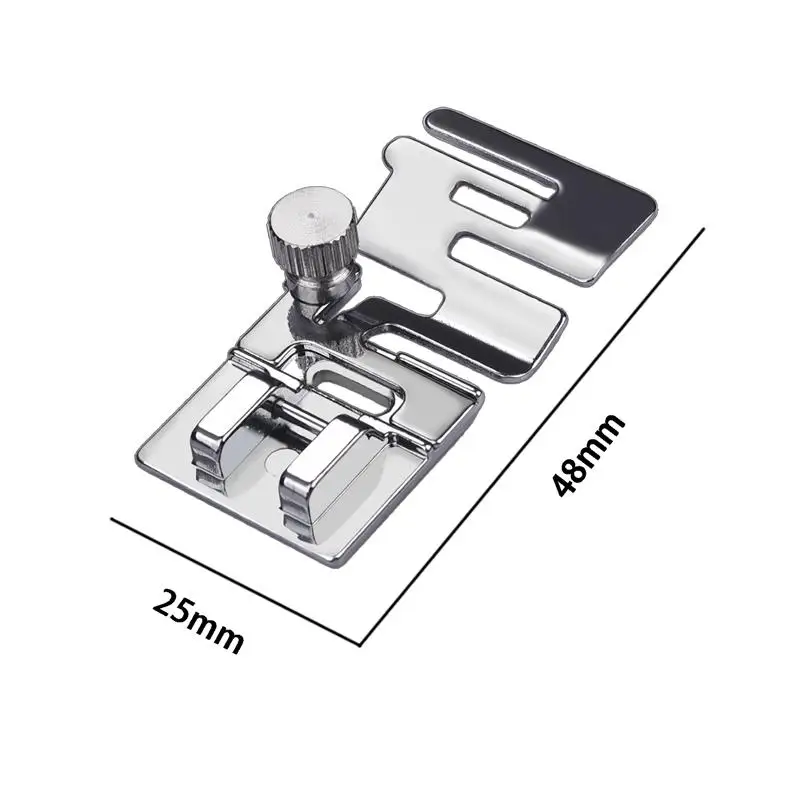 1Pc 25mm Domestic Sewing Machine Parts Foot Presser Rolled Hem Feet Elastic Cord Band Fabric Stretch DIY Accessories - купить по