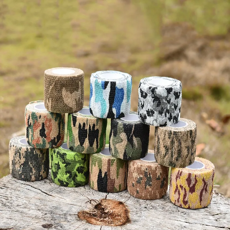 

Self Adhesive Protective Camouflage Tape Wrap Outdoor Tapes Self Adherent Hunting Camouflage Strong Wrap Stickers Bike Bandages
