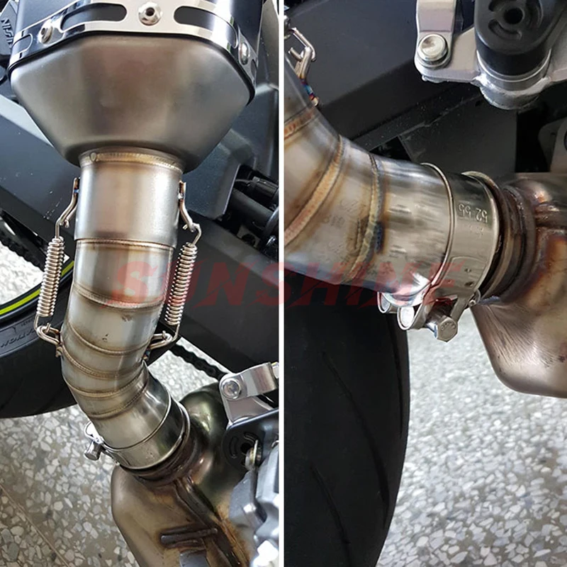 Для Z900 средняя выхлопная труба слипоны для мотоцикла соединение звено половина