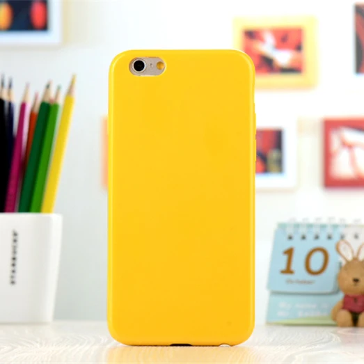 Мягкий силиконовый гелевый Чехол карамельного цвета для Apple iPhone 6 6S Plus 5 5S SE 5C