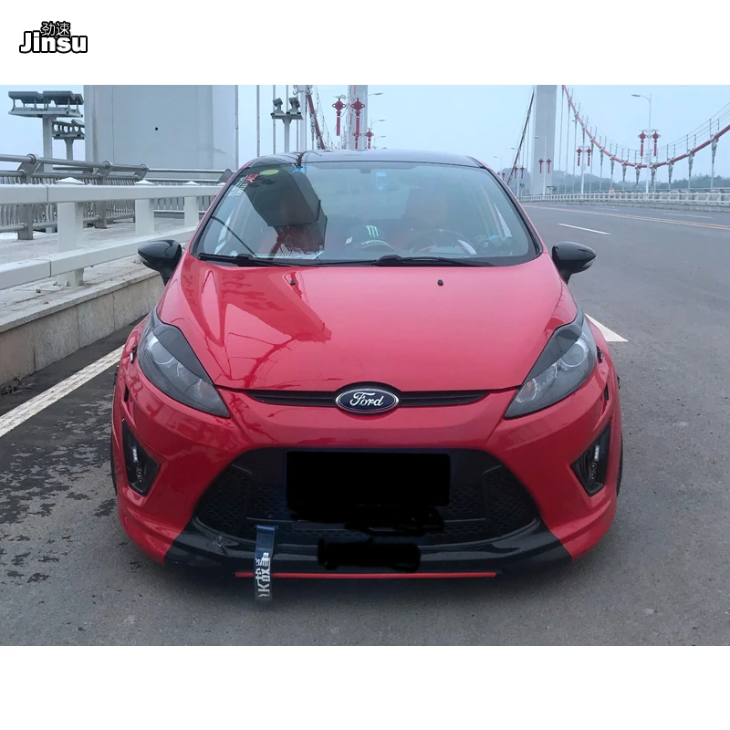 Углеродное волокно фары Брови Веки автомобильные наклейки для Ford Fiesta MK7 2009 - 2012