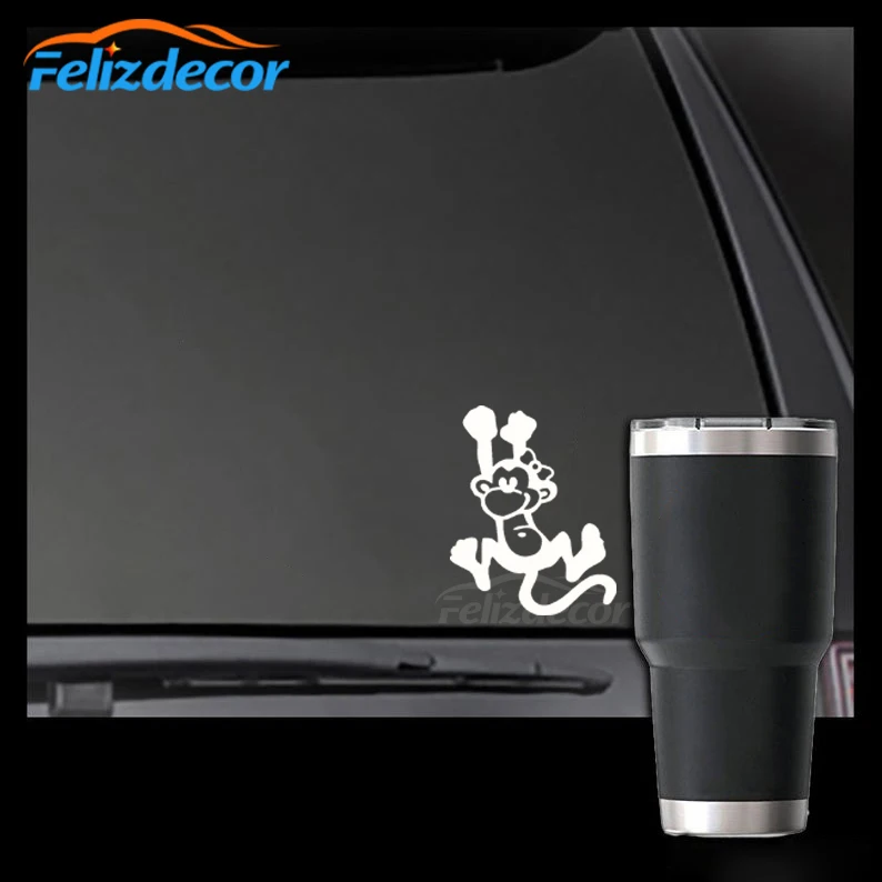 С принтом обезьяна с бантом и аппликацией в виде качается Виниловая пленка для