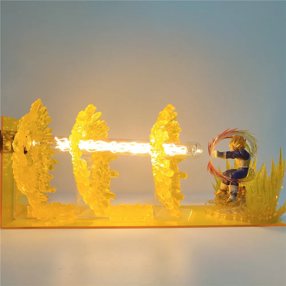 Настольная лампа Dragon Ball Z Goku Vegeta VS Broly ночные светильники 3D светодиодный DIY Набор Супер Saiyan фигурки освещение Lampara Рождественский подарок